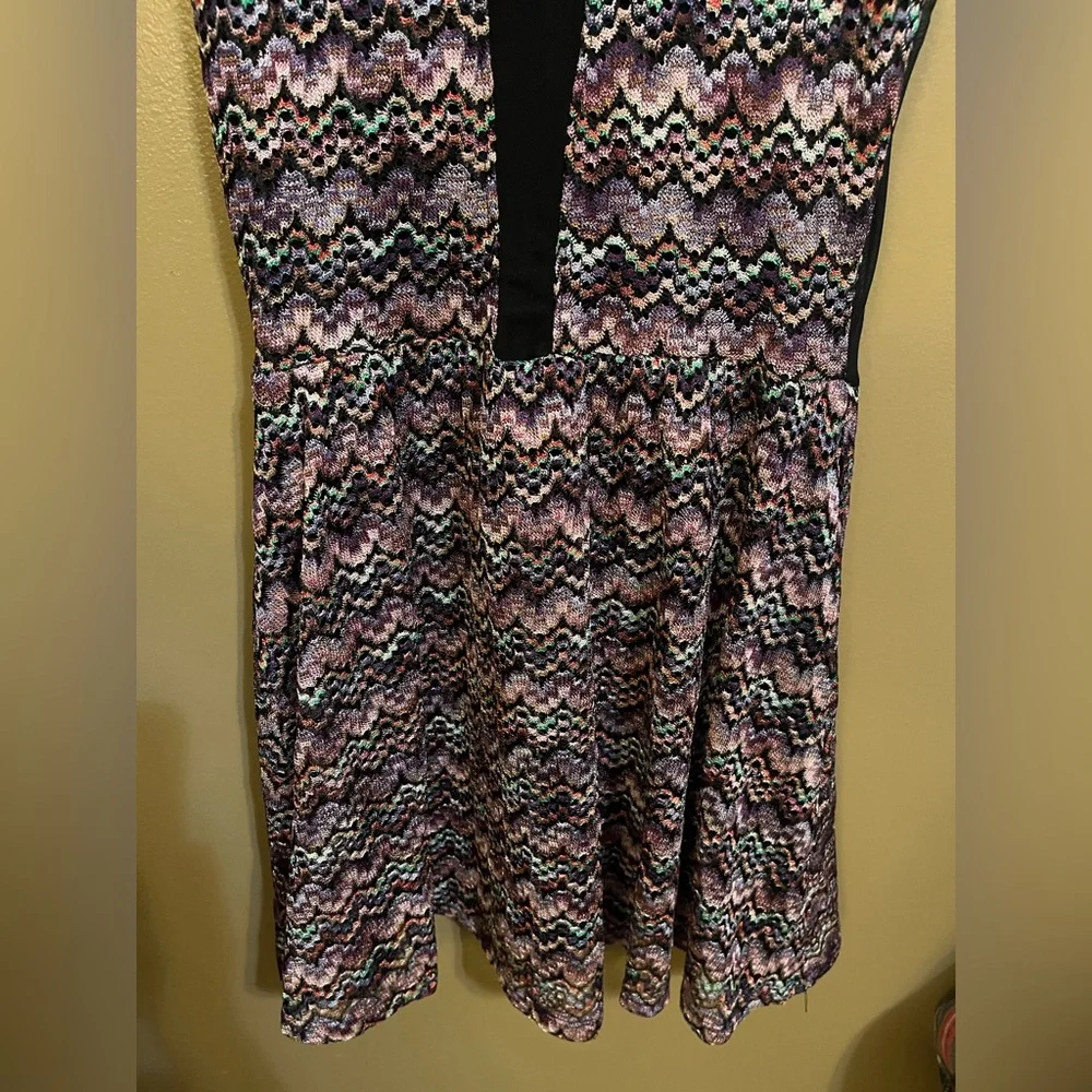 For Love & Lemons Lulu Mesh Zig Zag Mini Dress Size Medium - Picture 4 of 11